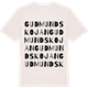 Vintage White t-shirt med Gudmundskojan ordlek t-shirt
