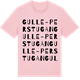 Pink Cotton t-shirt med Gulle-Perstugan ordlek t-shirt