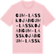 Pink Cotton t-shirt med Gum-Lasskojan ordlek t-shirt