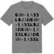 Mid Heather Gray t-shirt med Gum-Lasskojan ordlek t-shirt