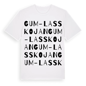 Gum-Lasskojan ordlek t-shirt – ekologisk bomull t-shirt från Pinshirt