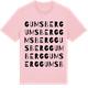 Pink Cotton t-shirt med Gumsberg ordlek t-shirt