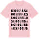 Pink Cotton t-shirt med Gunnarsbo ordlek t-shirt