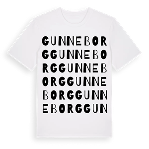 Gunneborg ordlek t-shirt – ekologisk bomull t-shirt från Pinshirt