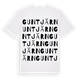 White t-shirt med Guntjärn ordlek t-shirt