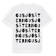 White t-shirt med Gusjösätern ordlek t-shirt