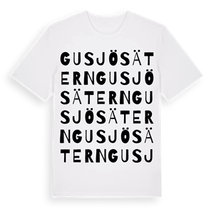 Gusjösätern ordlek t-shirt – ekologisk bomull t-shirt från Pinshirt
