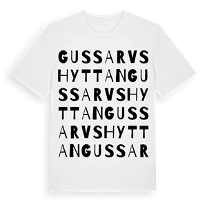 Gussarvshyttan ordlek t-shirt – ekologisk bomull t-shirt från Pinshirt
