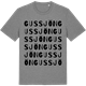 Mid Heather Gray t-shirt med Gussjön ordlek t-shirt