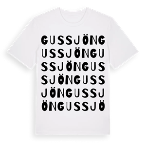 Gussjön ordlek t-shirt – ekologisk bomull t-shirt från Pinshirt
