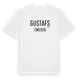 White t-shirt med Gustafs i Sverige t-shirt