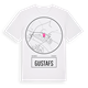 White t-shirt med Gustafs t-shirt