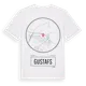 White t-shirt med Gustafs t-shirt