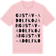 Pink Cotton t-shirt med Gustav-Adolfkojan ordlek t-shirt