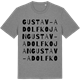 Mid Heather Gray t-shirt med Gustav-Adolfkojan ordlek t-shirt