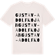 Vintage White t-shirt med Gustav-Adolfkojan ordlek t-shirt