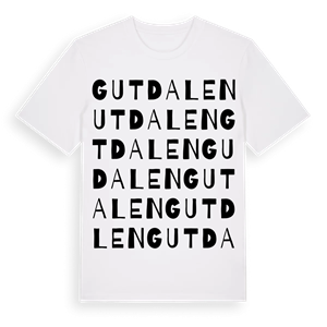 Gutdalen ordlek t-shirt – ekologisk bomull t-shirt från Pinshirt