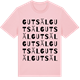 Pink Cotton t-shirt med Gutsäl ordlek t-shirt