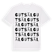 White t-shirt med Gutsäl ordlek t-shirt