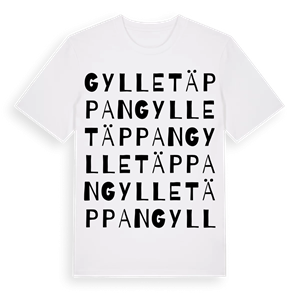 Gylletäppan ordlek t-shirt – ekologisk bomull t-shirt från Pinshirt
