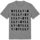 Mid Heather Gray t-shirt med Gyllkya ordlek t-shirt
