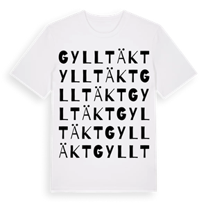 Gylltäkt ordlek t-shirt – ekologisk bomull t-shirt från Pinshirt