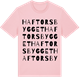 Pink Cotton t-shirt med Haftorsbygget ordlek t-shirt