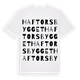 White t-shirt med Haftorsbygget ordlek t-shirt
