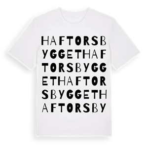 Haftorsbygget ordlek t-shirt – ekologisk bomull t-shirt från Pinshirt