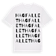 White t-shirt med Hagfallet ordlek t-shirt