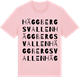 Pink Cotton t-shirt med Häggbergsvallen ordlek t-shirt