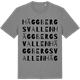 Mid Heather Gray t-shirt med Häggbergsvallen ordlek t-shirt