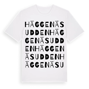 Häggenäsudden ordlek t-shirt – ekologisk bomull t-shirt från Pinshirt