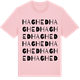 Pink Cotton t-shirt med Haghed ordlek t-shirt