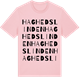 Pink Cotton t-shirt med Haghedslinden ordlek t-shirt