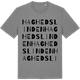 Mid Heather Gray t-shirt med Haghedslinden ordlek t-shirt