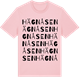Pink Cotton t-shirt med Hägnåsen ordlek t-shirt