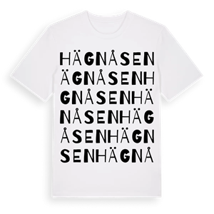 Hägnåsen ordlek t-shirt – ekologisk bomull t-shirt från Pinshirt