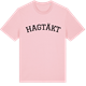Pink Cotton t-shirt med Hagtäkt böjd t-shirt
