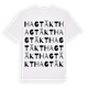 White t-shirt med Hagtäkt ordlek t-shirt