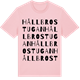 Pink Cotton t-shirt med Hållbrostugan ordlek t-shirt