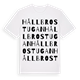 White t-shirt med Hållbrostugan ordlek t-shirt