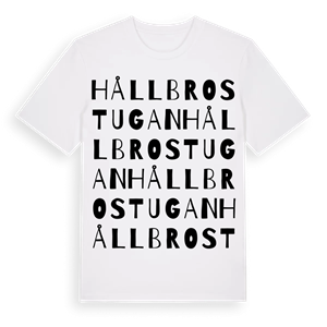 Hållbrostugan ordlek t-shirt – ekologisk bomull t-shirt från Pinshirt