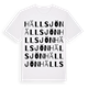 White t-shirt med Hällsjön ordlek t-shirt