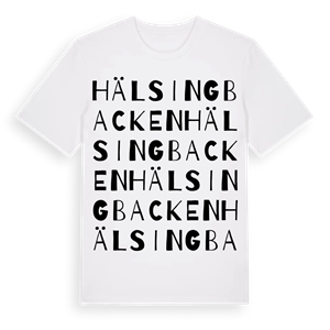 Hälsingbacken ordlek t-shirt – ekologisk bomull t-shirt från Pinshirt