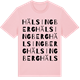 Pink Cotton t-shirt med Hälsingberg ordlek t-shirt