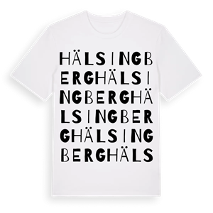 Hälsingberg ordlek t-shirt – ekologisk bomull t-shirt från Pinshirt