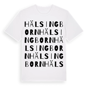 Hälsingborn ordlek t-shirt – ekologisk bomull t-shirt från Pinshirt