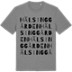 Mid Heather Gray t-shirt med Hälsinggården ordlek t-shirt
