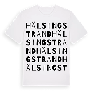 Hälsingstrand ordlek t-shirt – ekologisk bomull t-shirt från Pinshirt